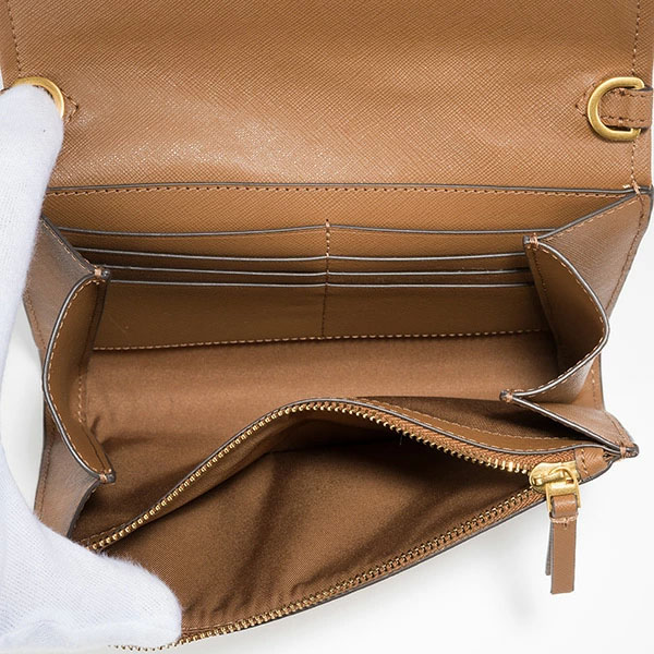 Tory Burch Emerson Chain Wallet Moose Brown # 136093