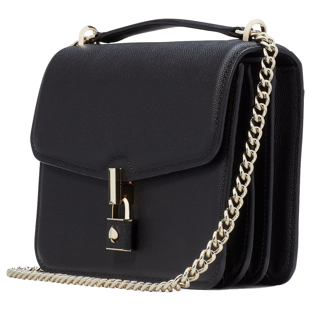 Kate Spade Locket Large Flap Shoulder Bag Black # KE898