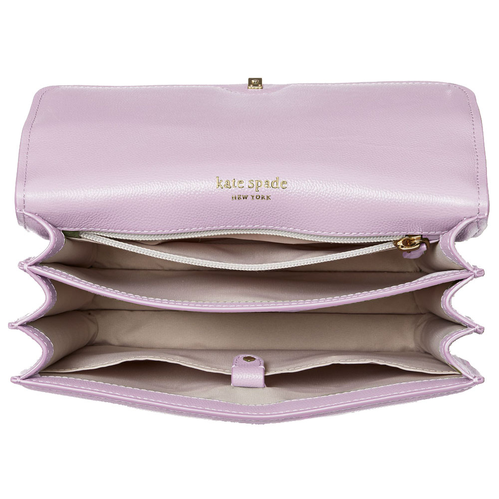 Kate Spade Locket Large Flap Shoulder Bag Violet Mist # KE898