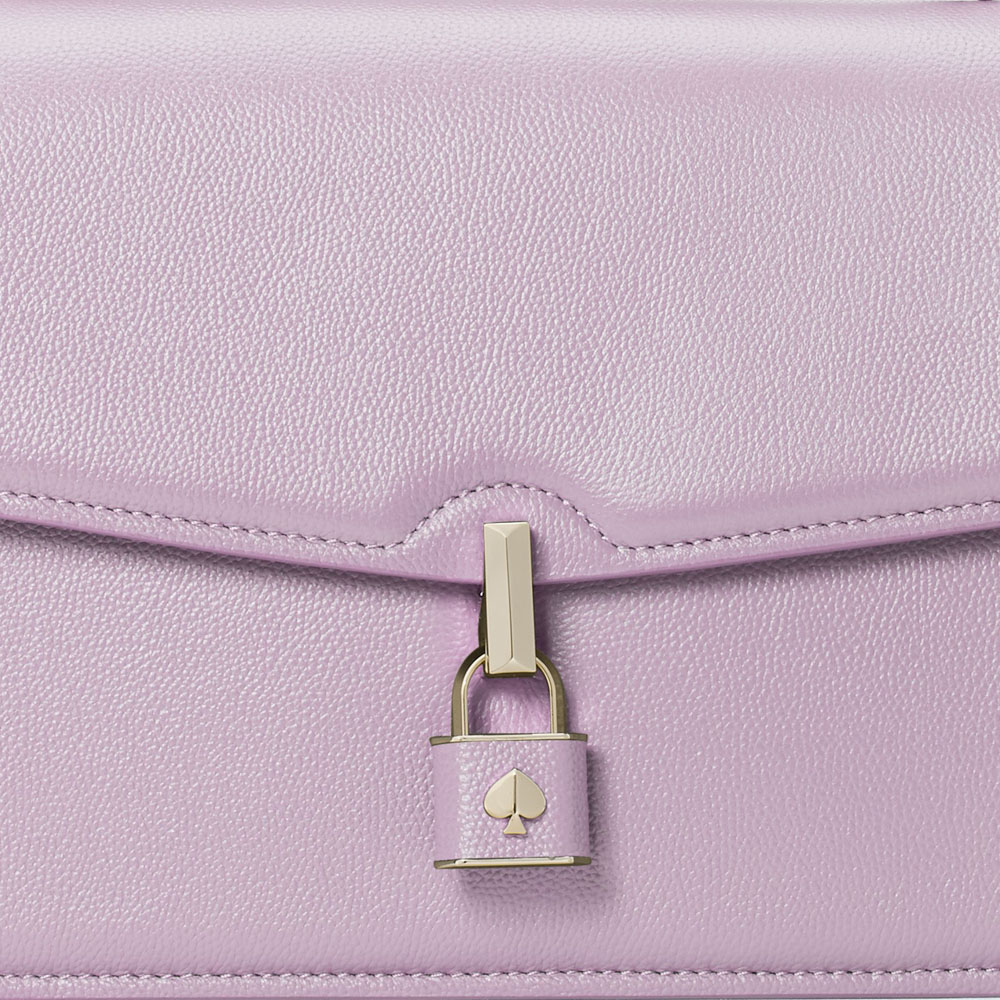 Kate Spade Locket Large Flap Shoulder Bag Violet Mist # KE898