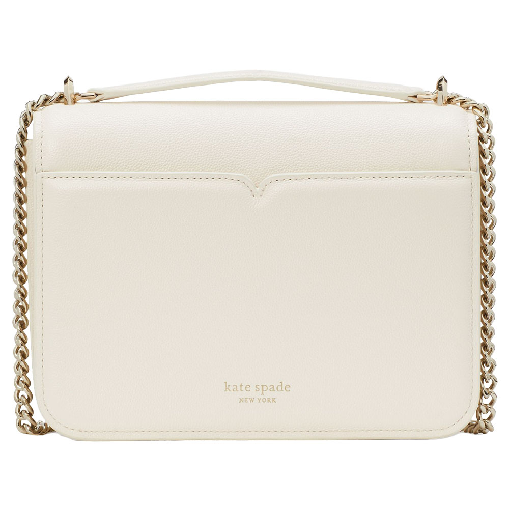 Kate Spade Locket Large Flap Shoulder Bag Parchment # KE898