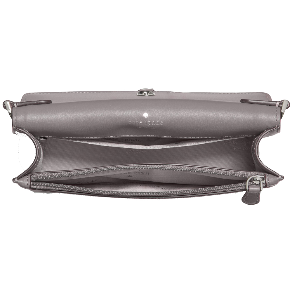 Kate Spade Knott Suede Mini Flap Crossbody Hare Grey # KN307