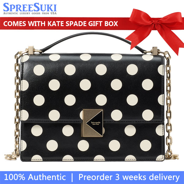 Kate Spade Deco Chain Shoulder Bag Black Multi # KK595