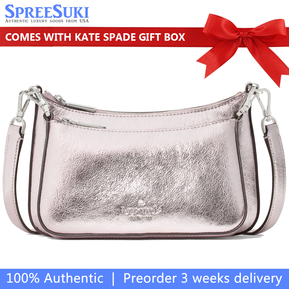 Kate Spade Duet Metallic Small Crossbody Lilac Moonlight # KN196