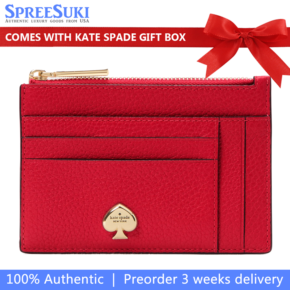 Kate Spade Kaya Large Slim Cardholder Perfect Cherry # KL837