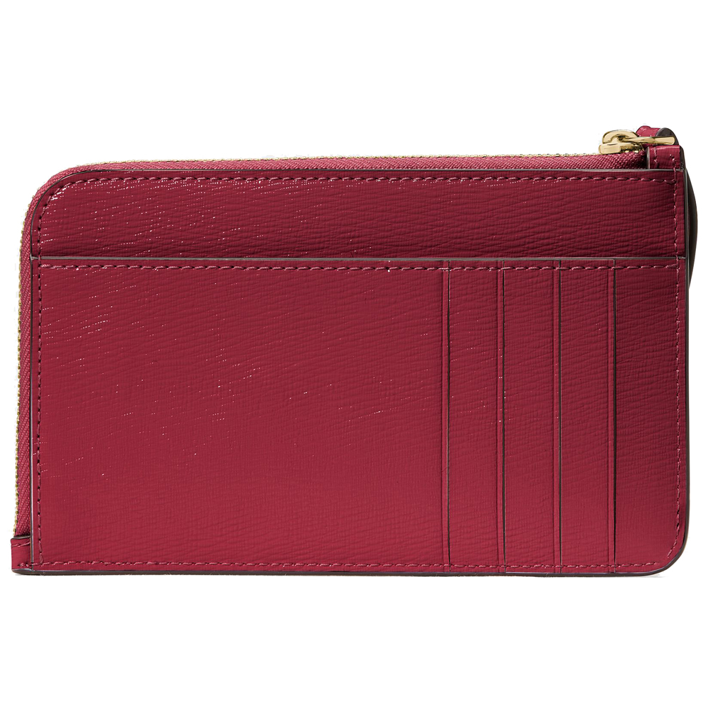 Kate Spade Lucy Small L-Zip Card Holder Wristlet Red Jam # KN215