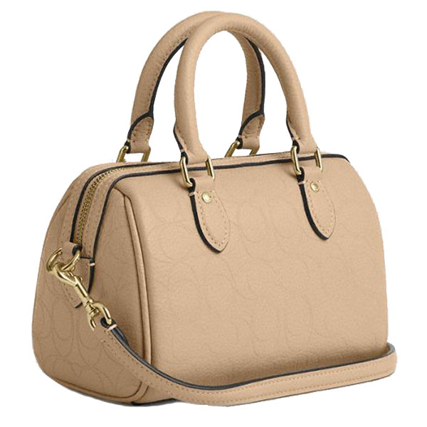 Coach Mini Rowan Crossbody Bag In Signature Leather Oat # CCF28