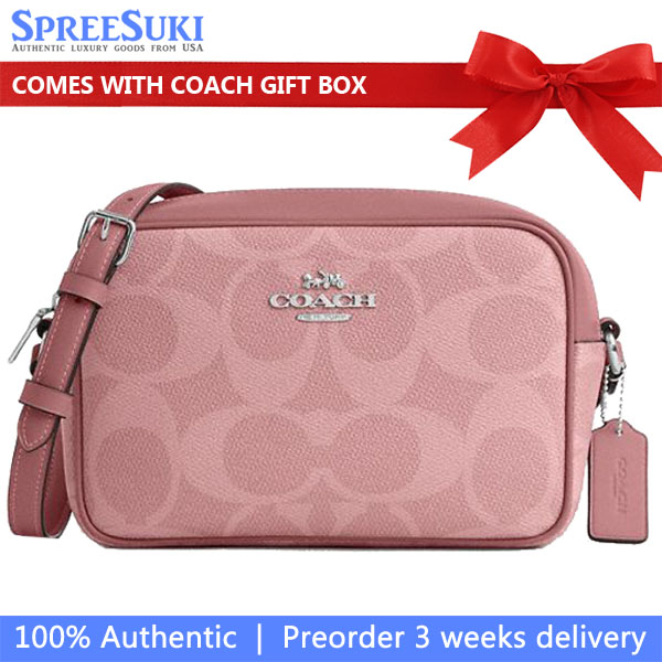 Coach Jamie Camera Bag In Maxi Signature Canvas Dusty Pink # CCK73