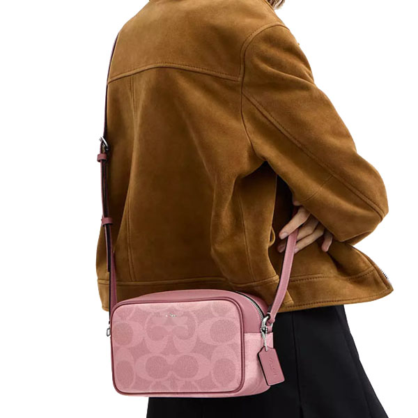 Coach Jamie Camera Bag In Maxi Signature Canvas Dusty Pink # CCK73