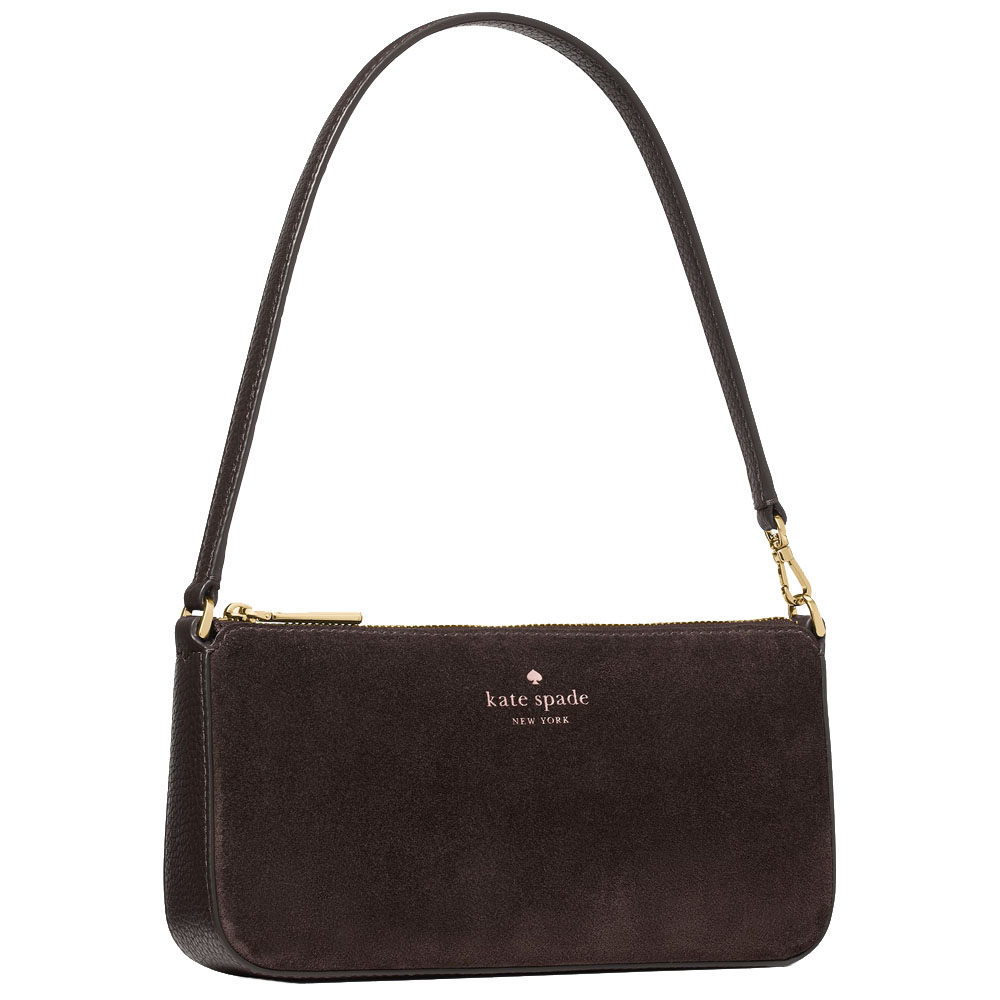 Kate Spade Gemini Suede Convertible Wristlet Hot Fudge # KM609