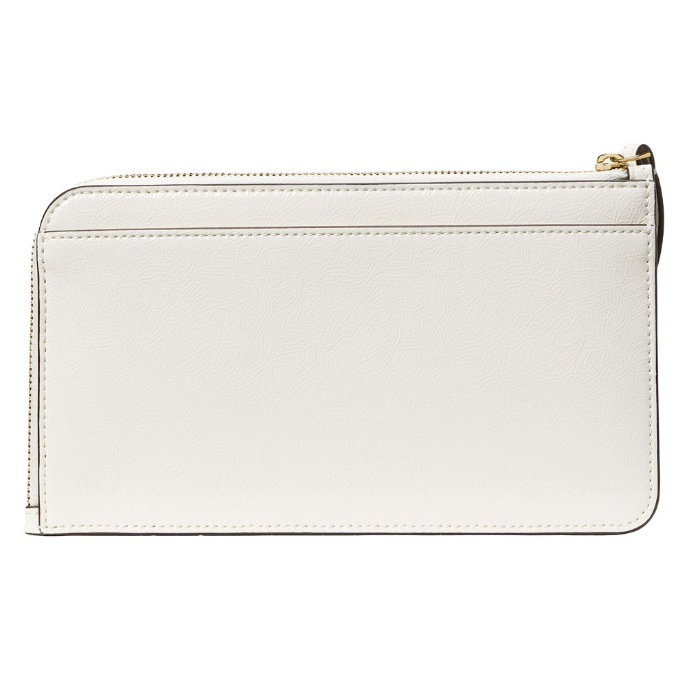 Kate Spade Lucy Crinkle Patent Medium L-Zip Wristlet Meringue # KM612