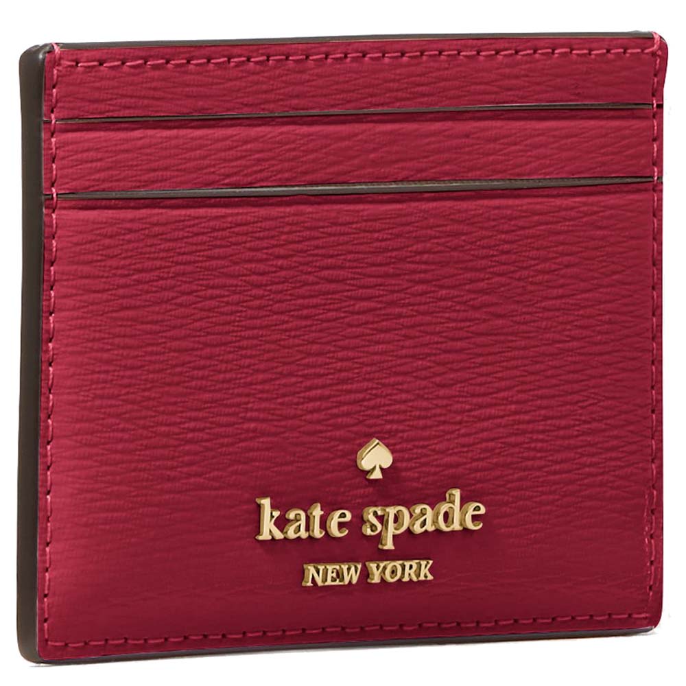 Kate Spade Madison Small Slim Card Holder Red Jam # KN225