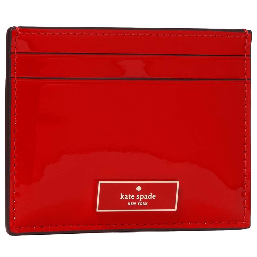 Kate Spade Bridget Patent Small Slim Card Holder Ks Bright Red # KN252