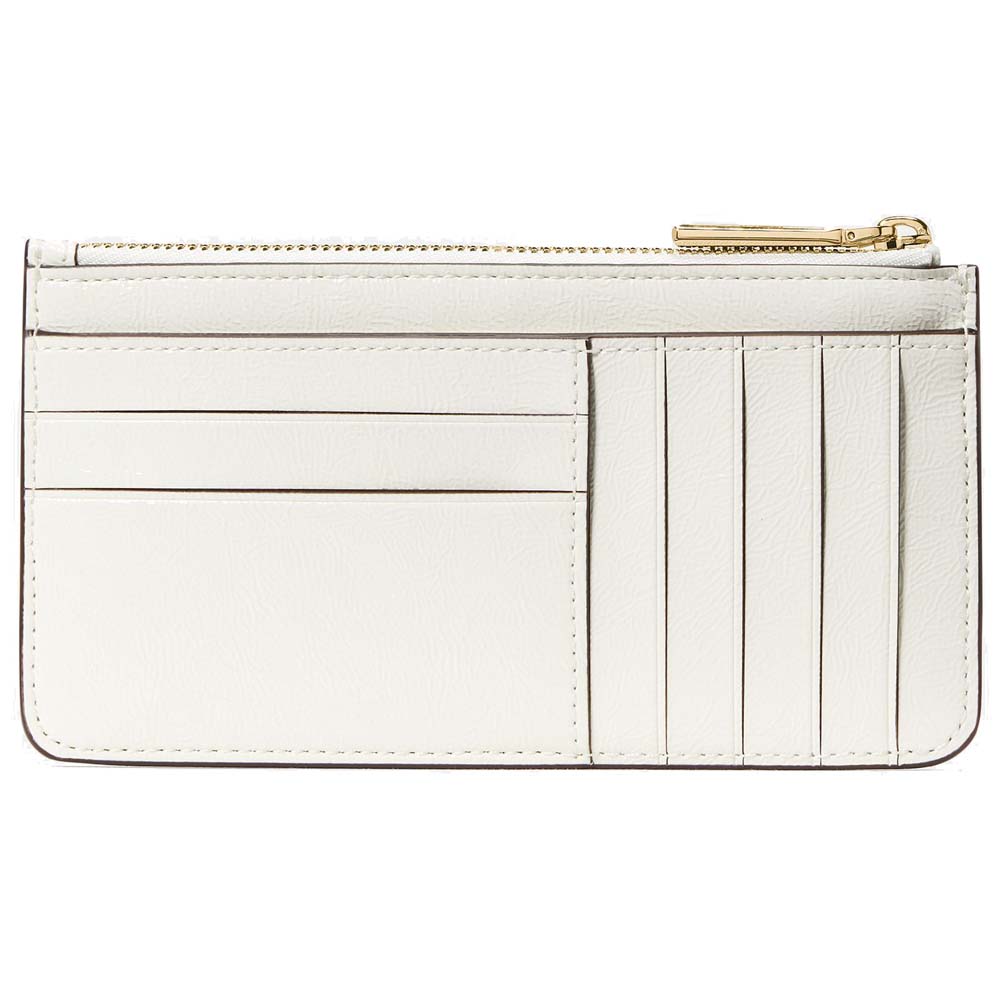 Kate Spade Bridget Crinkle Patent Large Slim Card Holder Meringue # KM550