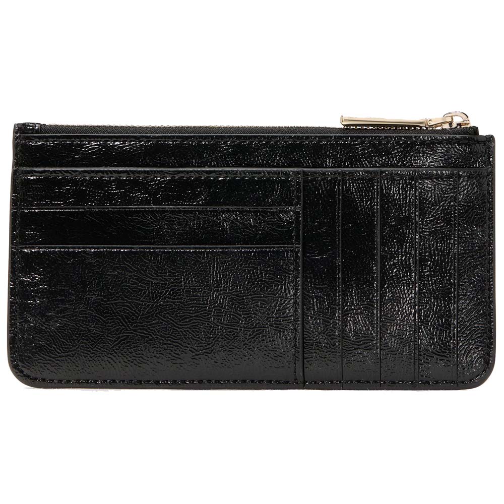 Kate Spade Bridget Crinkle Patent Large Slim Card Holder Black # KM550