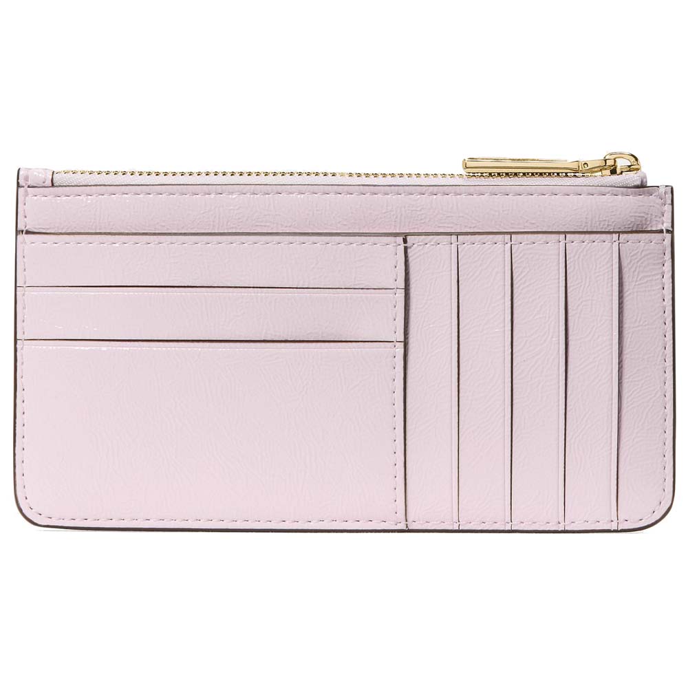 Kate Spade Bridget Crinkle Patent Large Slim Card Holder Lilac Moonlight # KM550