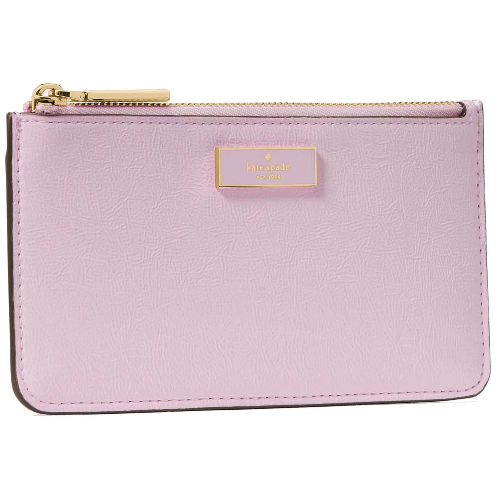Kate Spade Bridget Crinkle Patent Large Slim Card Holder Lilac Moonlight # KM550