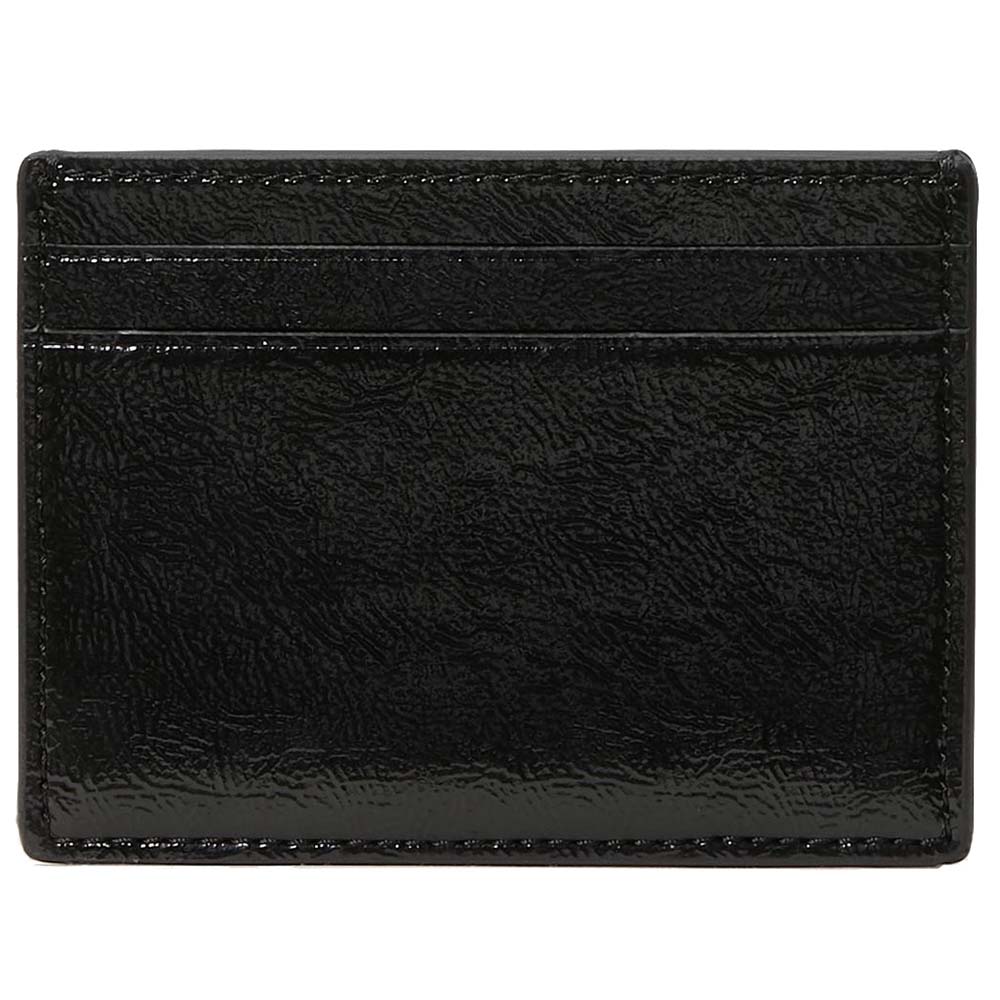 Kate Spade Bridget Crinkle Patent Small Slim Card Holder Black # KM552