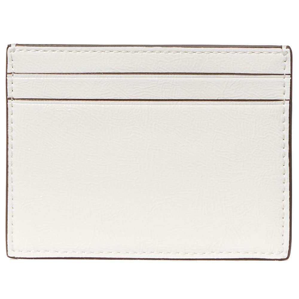Kate Spade Bridget Crinkle Patent Small Slim Card Holder Meringue # KM552