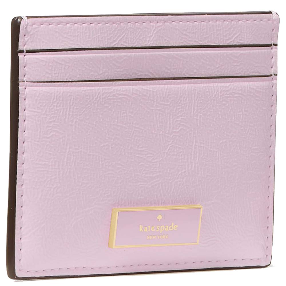 Kate Spade Bridget Crinkle Patent Small Slim Card Holder Lilac Moonlight # KM552