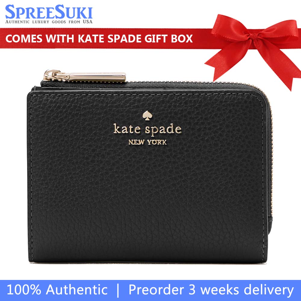 Kate Spade Lena Small L Zip Wallet Black # KL842