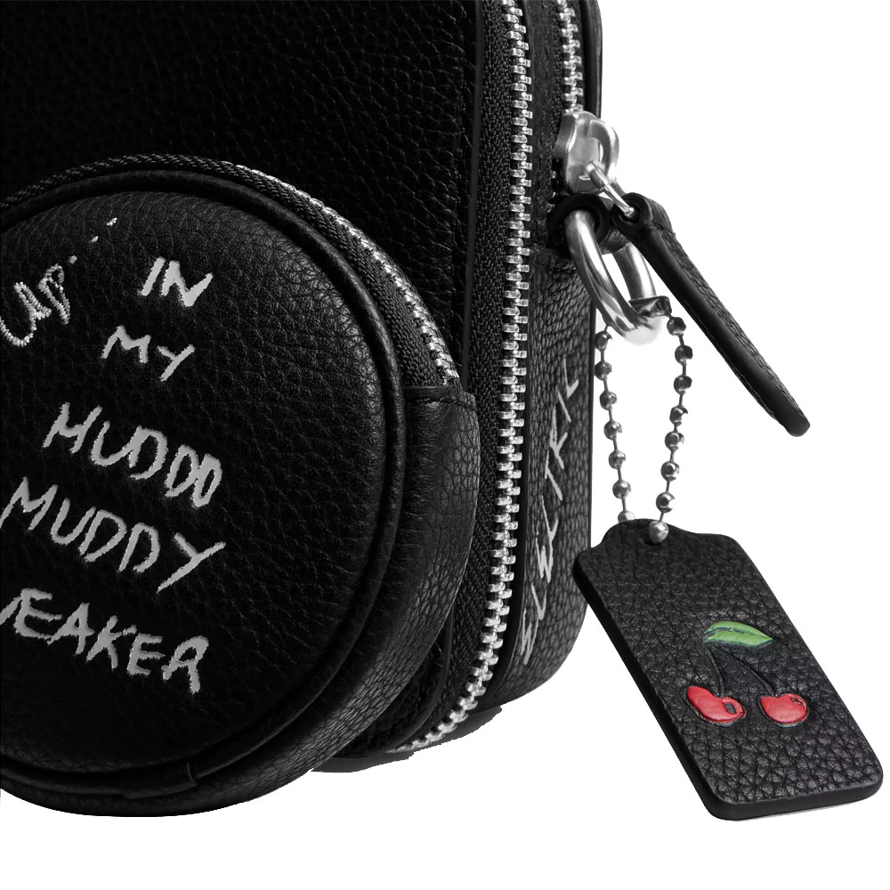 Coach Charter Crossbody Bag 19 With Sketch Print Black # CAM68