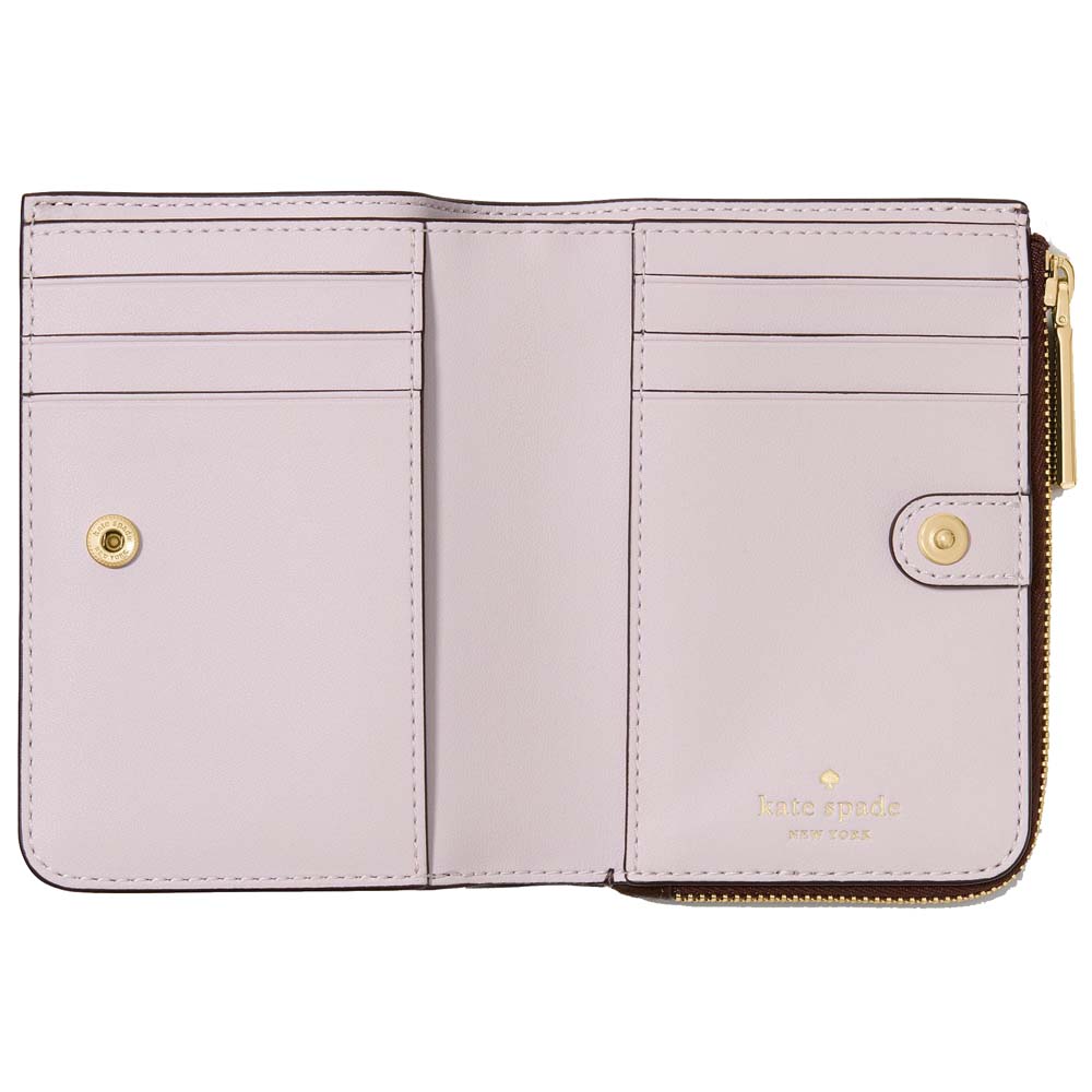 Kate Spade Lena Small L Zip Wallet Hot Fudge # KL842