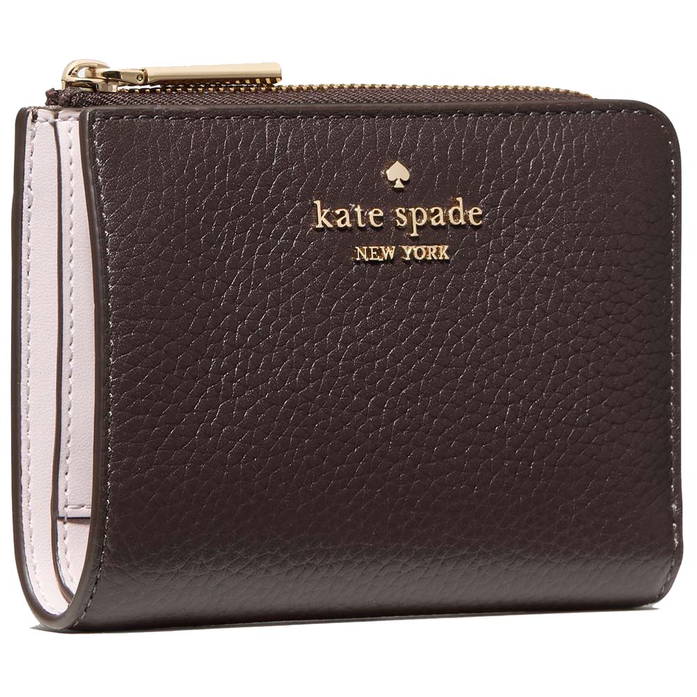 Kate Spade Lena Small L Zip Wallet Hot Fudge # KL842