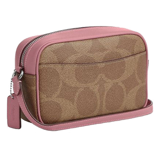 Coach Mini Jamie Camera Bag In Maxi Signature Canvas Silver # CCO12