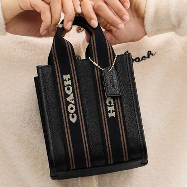 Coach Smith Mini Tote Bag Black Multi # CCF80