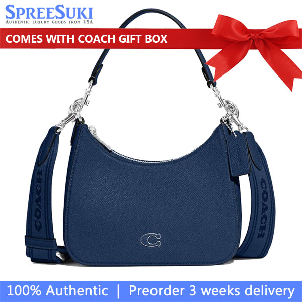 Coach Hobo Crossbody Bag Deep Blue # CJ842