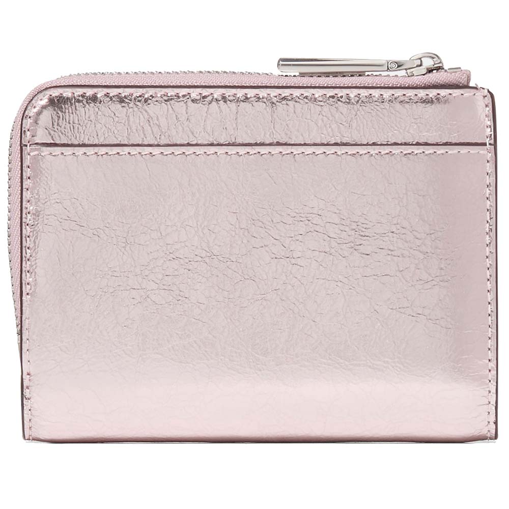 Kate Spade Madison Metallic Small L-Zip Wallet Lilac Moonlight # KN220