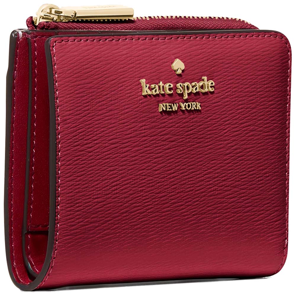 Kate Spade Madison Small L-Zip Wallet Red Jam # KN226