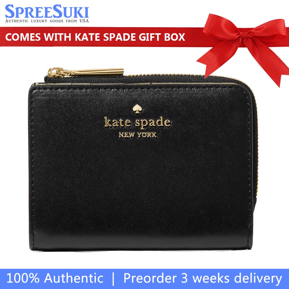 Kate Spade Madison Small L-Zip Wallet Black # KM623