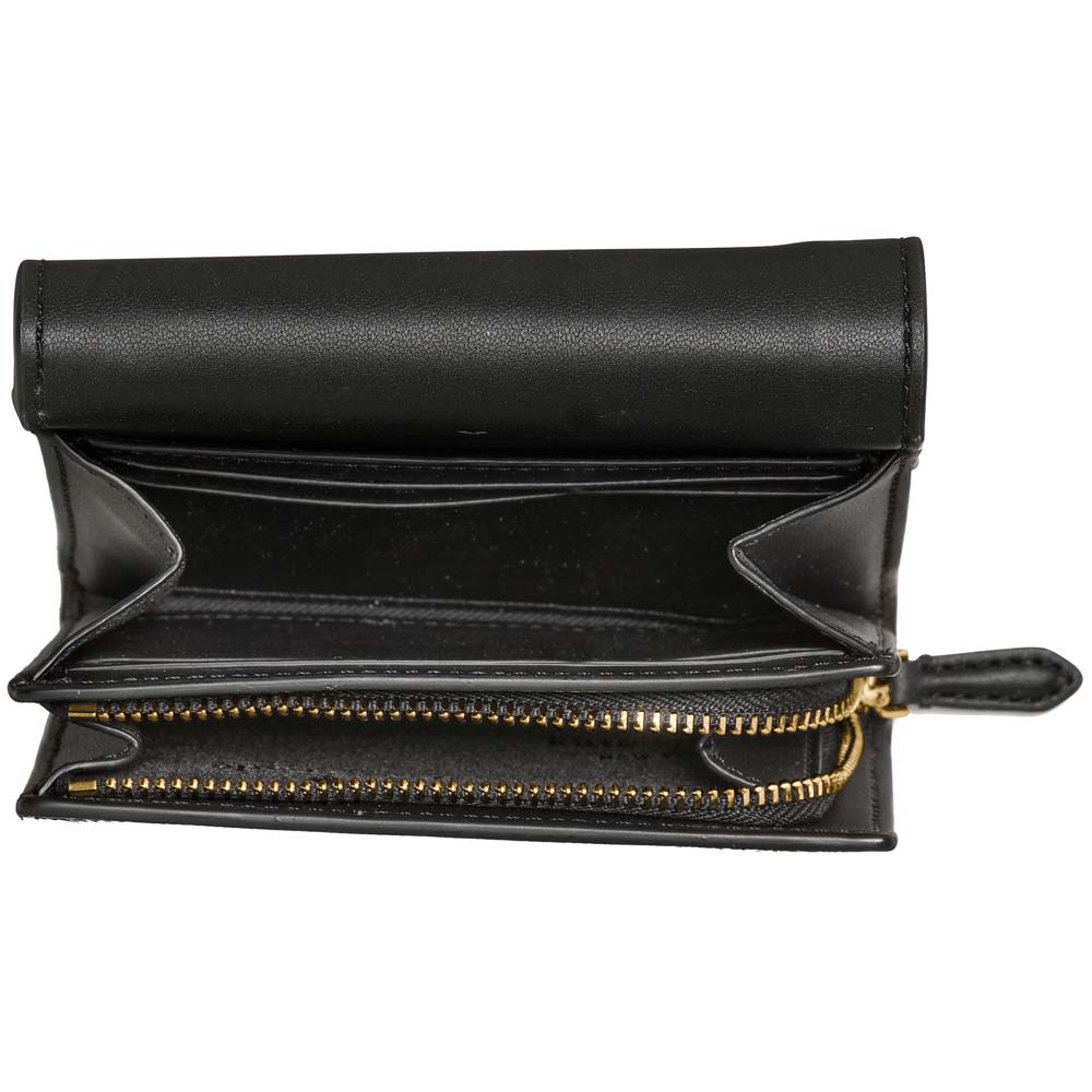 Kate Spade Bridget Crinkle Patent Small L-Zip Wallet Black # KM547