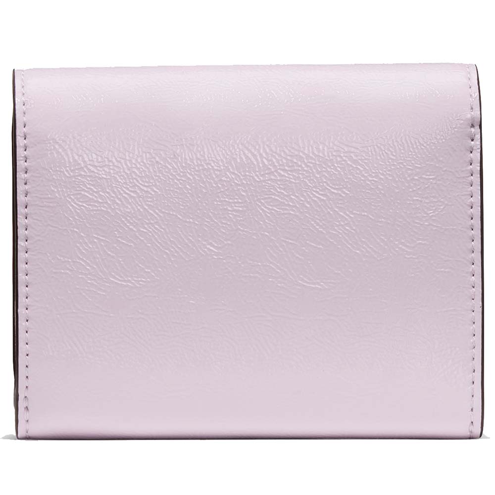 Kate Spade Bridget Crinkle Patent Small L-Zip Wallet Lilac Moonlight # KM547