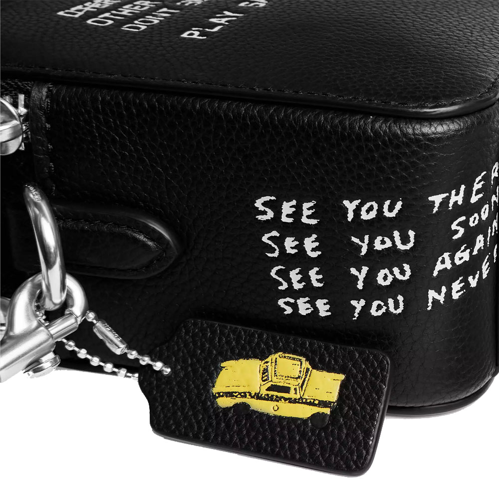 Coach Charter Crossbody Bag 24 With Sketch Print Black # CAK20