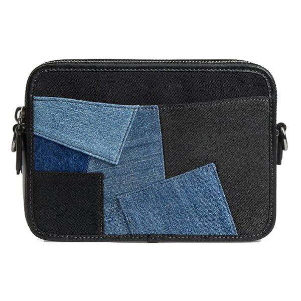 Coach Charter Crossbody Bag 24 With Patchwork Denim Multi # CAJ95