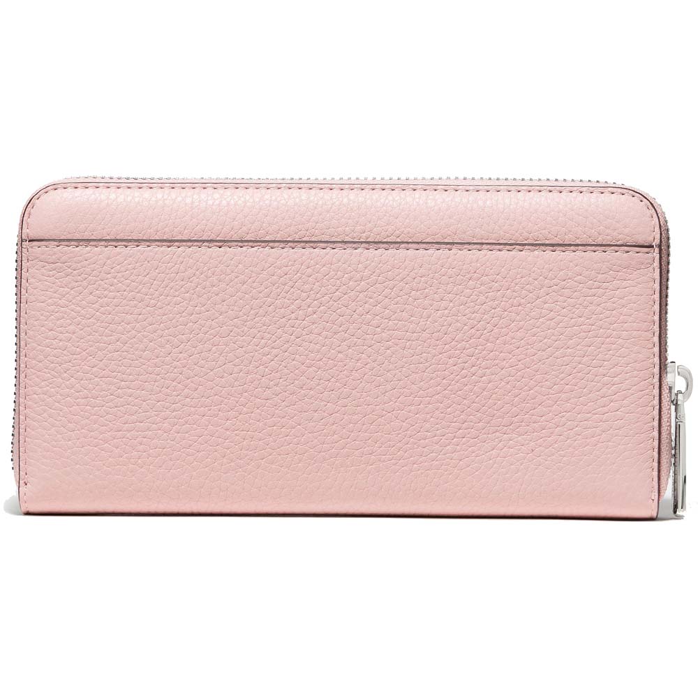 Kate Spade Long Wallet Lena Pebbled Leather Large Continental Wallet Zip Around Tutu Pink # KH786