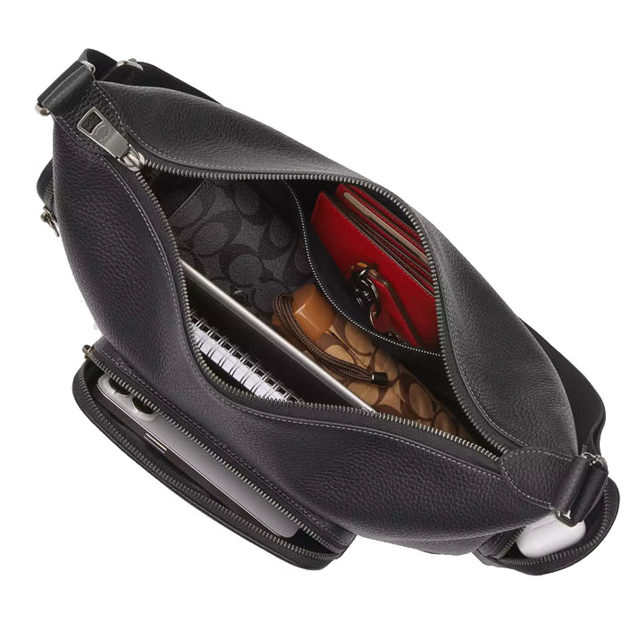 Coach Finn Crossbody Bag With Pockets Gunmetal Black # CCG15