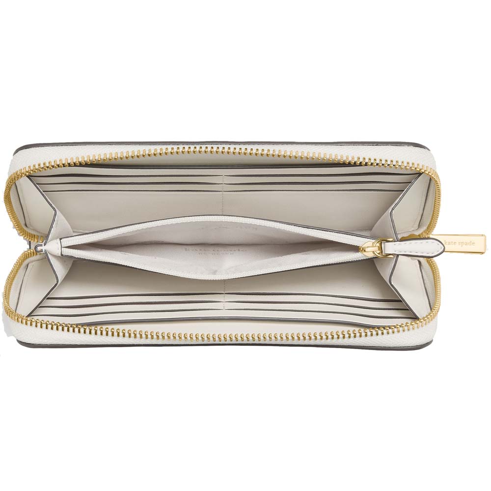 Kate Spade Bridget Crinkle Patent Large Continental Wallet Meringue # KM549