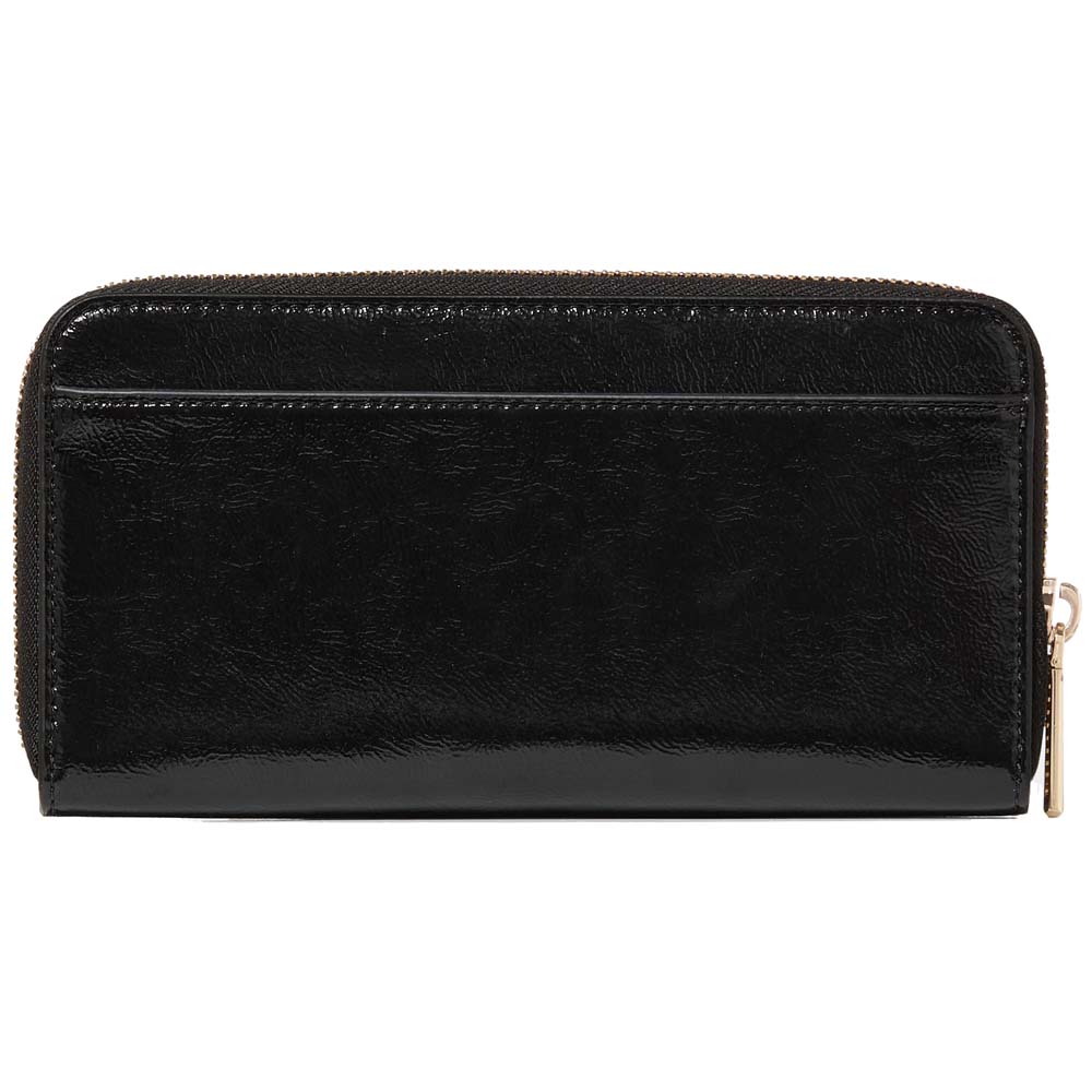 Kate Spade Bridget Crinkle Patent Large Continental Wallet Black # KM549