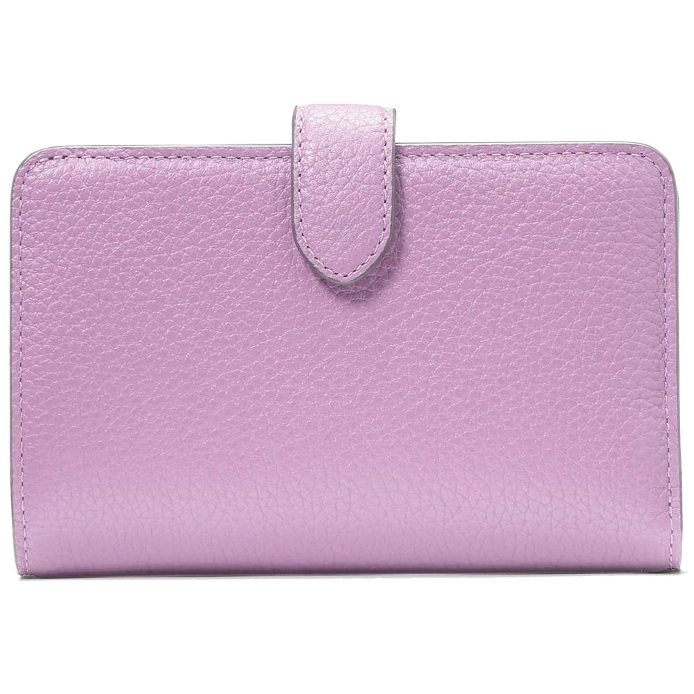 Kate Spade Medium Wallet Lena Pebbled Leather Medium Compact Bifold Wallet Wisteria # KH787