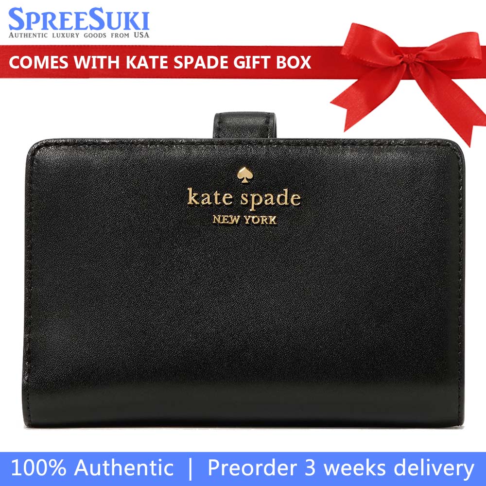 Kate Spade Madison Medium Bifold Wallet Black # KM624