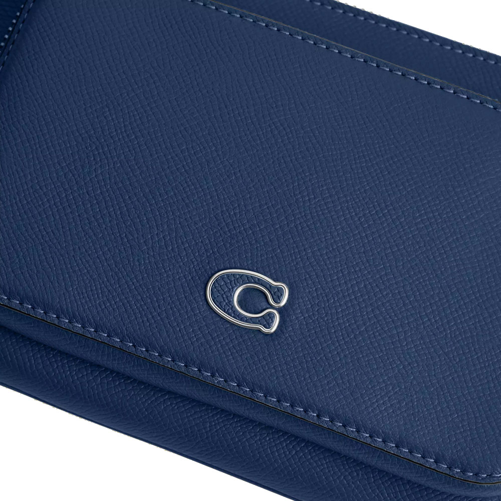 Coach Belt Bag With Signature Canvas Interior Detail Deep Blue # CM334