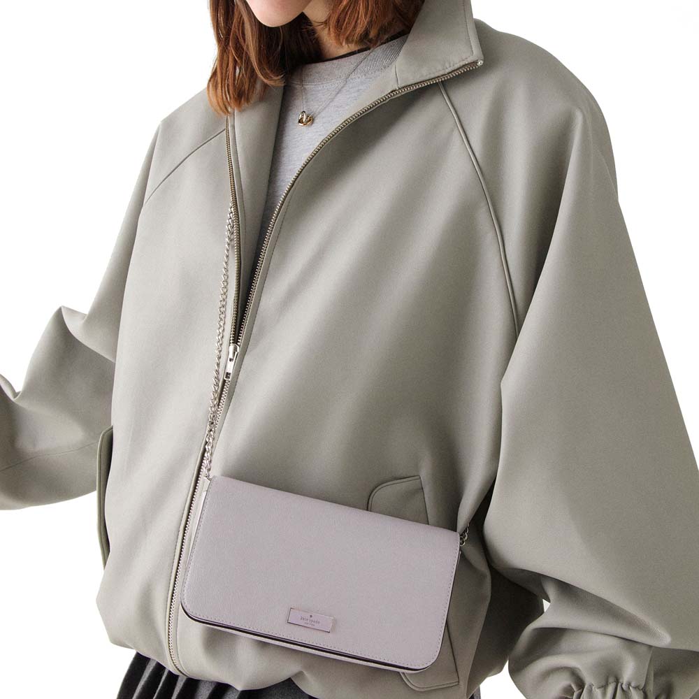 Kate Spade Bridget Crinkle Patent Mini Crossbody Lilac Moonlight # KM563