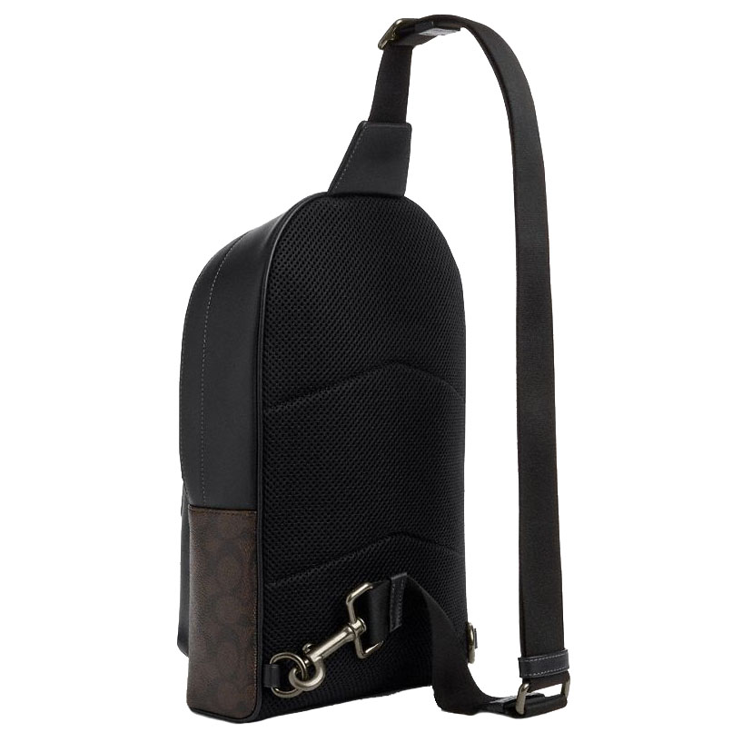 Coach West Pack In Signature Canvas With Varsity Graphic Walnut Multi # CCF64