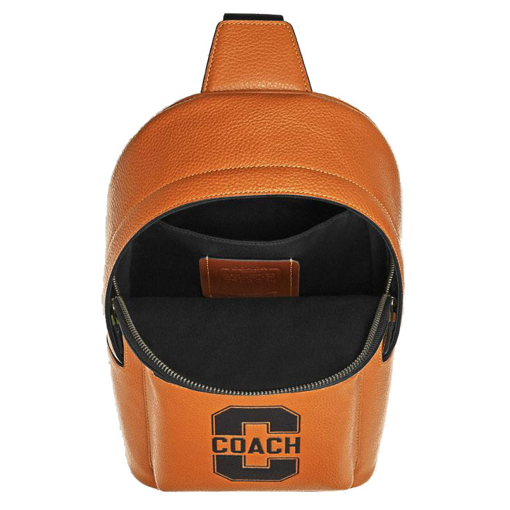 Coach West Pack With Varsity Motif Toffee Black # CAJ60
