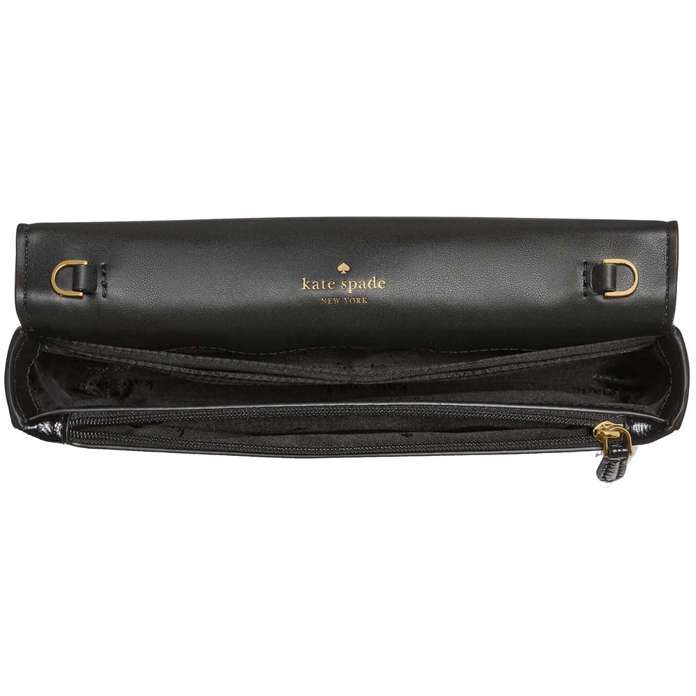 Kate Spade Bridget Crinkle Patent Mini Crossbody Black # KM563