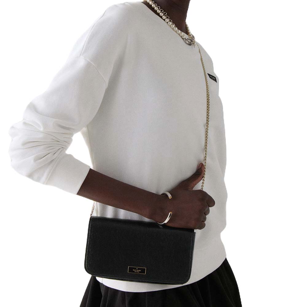 Kate Spade Bridget Crinkle Patent Mini Crossbody Black # KM563